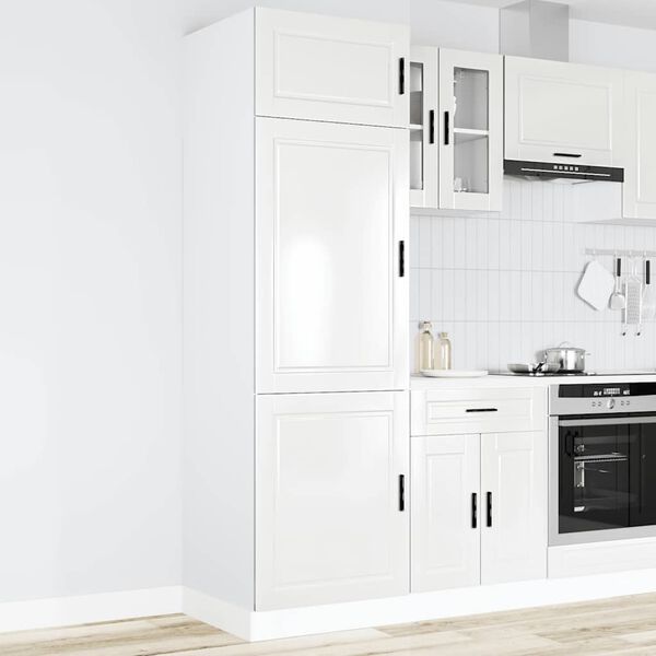 vidaXL Kitchen Cupboard High gloss white Engineered wood Tall