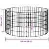vidaXL Circular Gabion Pole Galvanized Steel Ø39.4"x19.7"