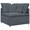 vidaXL Modular Sofa Dark Grey Velvet (100% Polyester), Foam, Metal