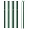 vidaXL Wire Mesh Fence Green 3.3x82.0' Galvanised Steel