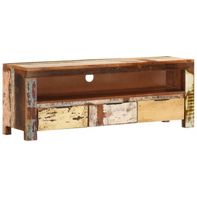 vidaXL TV Cabinet 43.3"x11.8"x15.7" Solid Reclaimed Wood