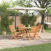 vidaXL Garden Dining Set Folding 5 pcs Brown solid acacia wood