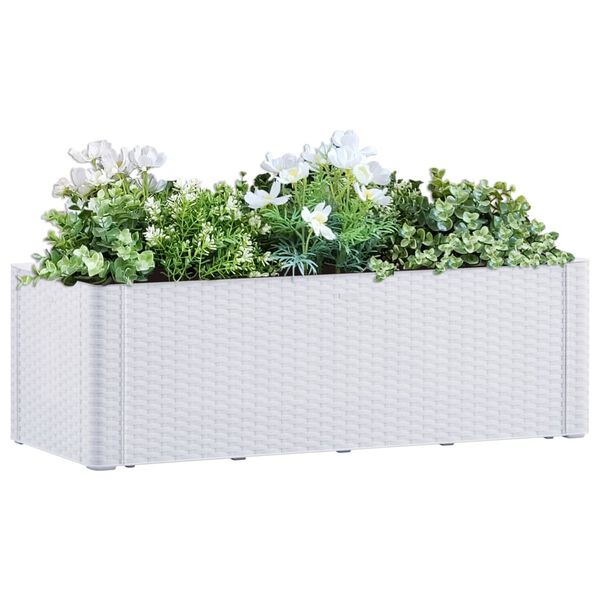 vidaXL Raised Bed White PP (polypropylene) Large Planters Raised Bed
