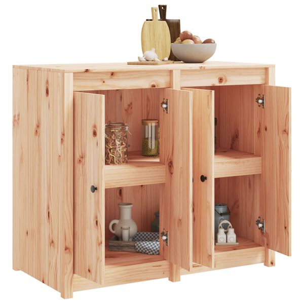vidaXL Outdoor Kitchen Cabinet Natural Wood Solid Pine Wood Medium