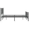 vidaXL Bed Frame Black Steel 53.1 x 74.8 in Double Metal Bed Frame