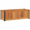 vidaXL Garden Planter 31.5"x11.8"x10.8" Solid Wood Acacia and Steel