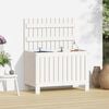 vidaXL Garden Storage Box White Solid Pine Wood Medium