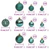 vidaXL Christmas Bauble Set of 100 Green Polystyrene Small