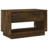 vidaXL TV Cabinet Smoked Oak Engineered Wood 27.6 x 16.1 x 17.3 in