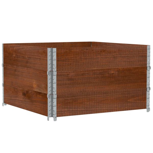 vidaXL Garden Planter Brown Solid Pine Wood 39.4 x 39.4 in Foldable