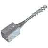 vidaXL Ground Spikes 6 pcs Silver 3.5x3.5x22.0" Galvanised Steel