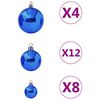 vidaXL Christmas Ball Set Set of 100 Blue Plastic Mixed sizes