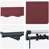 vidaXL Retractable Awning Burgundy