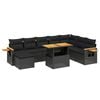vidaXL Garden Sofa Set Black