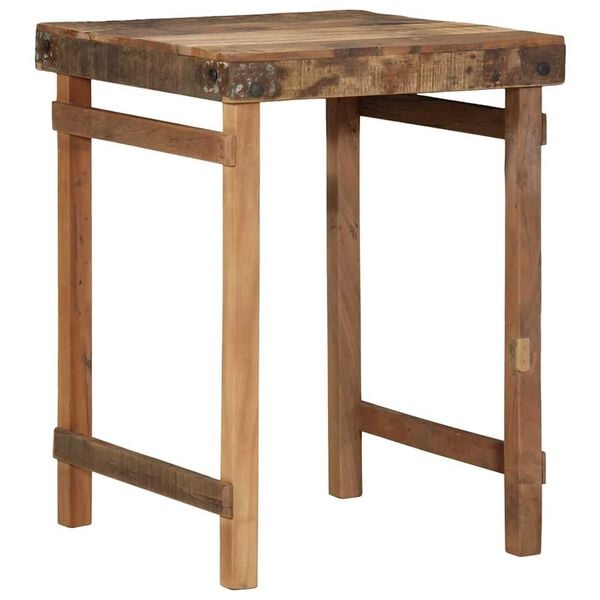 vidaXL Dining Table Brown 60 x 55 x 76 cm solid reclaimed wood