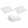 vidaXL Duvet Set with Pillow 3 pcs White Down Feather