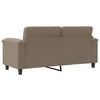 vidaXL 2-seater Sofa Taupe Microfiber fabric, metal, plywood 2-Seater