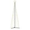 vidaXL Christmas Cone Tree Warm white Powder-coated steel 3 x 10 ft