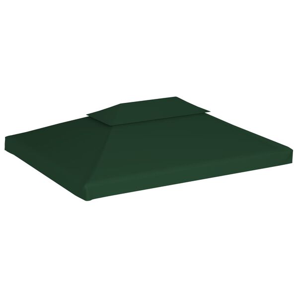 vidaXL Gazebo Canopy Green Polyester with PVC coating 9.8 x 13.1 ft