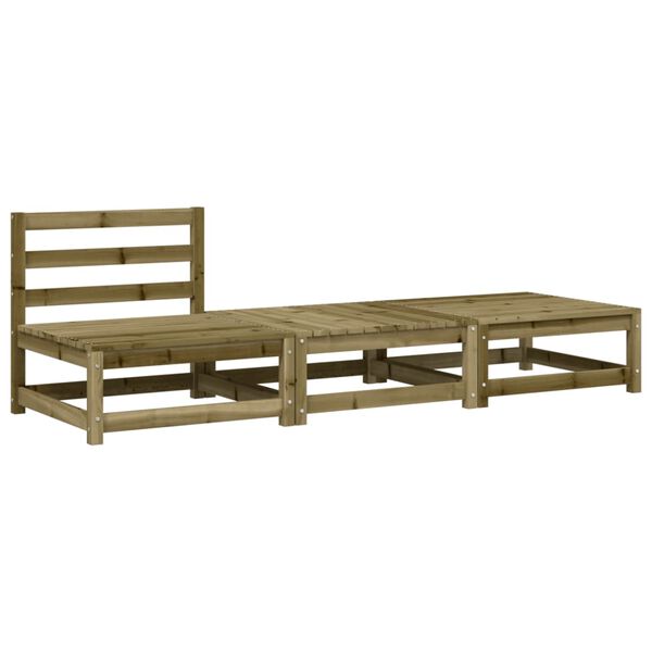 vidaXL Patio Sofa Armless with Cushions and Footstools