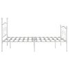 vidaXL Bed Frame White Metal, plywood Full Tough Bed Frame