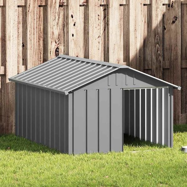 vidaXL Dog House Anthracite Galvanized steel Large Durable Dog House