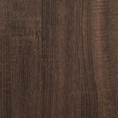 Close-up of wood grain on dark brown cabinet surface.