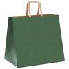 vidaXL Paper Bags 250 pcs with Handles Green 32x22x28 cm