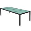 vidaXL Patio Furniture Set Set of 10 Black Poly Rattan Set of 11