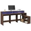vidaXL Desk Brown Oak Engineered Wood Large Desk Rectangular Modern
