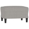 vidaXL Sofa Chair With Footstool Light Grey