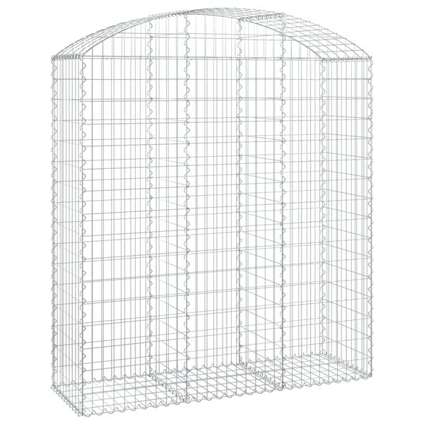 vidaXL Gabion Basket Silver Galvanized Iron 59.1 x 19.7 x 70.9 in