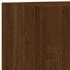 vidaXL TV Cabinet Brown oak Engineered wood, glass Medium TV Cabinet