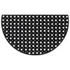 vidaXL Door Mat Black Rubber 17.7 x 29.5 in Non-slip Door Mat