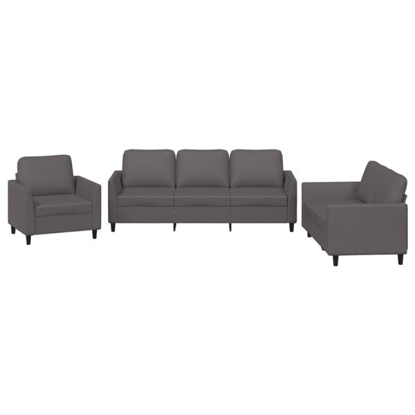 vidaXL Sofa Set Grey