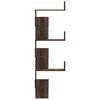 vidaXL Wall Corner Shelf Brown Oak Engineered Wood Medium Wall mounting