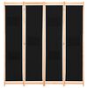 vidaXL 4-Panel Room Divider Black 62.9"x66.9"x1.6" Fabric