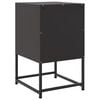 vidaXL Bedside Cabinet Set of 2 Black Steel 14.2 x 15.4 x 23.8 in