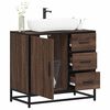 vidaXL Bathroom Sink Cabinet Brown Oak Engineered wood, Metal Medium