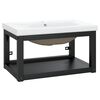vidaXL Washbasin Frame With Basin Black frame, White basin