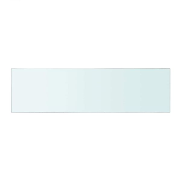vidaXL Glass Panel Set of 2 Clear Toughened Glass 19.7 x 4.7 in