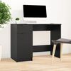 vidaXL Desk Black Engineered wood 39.4x19.7x29.5 in Desk Rectangular