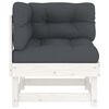 vidaXL Corner Sofa White and Anthracite