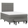 vidaXL Box Spring Bed Dark grey, White