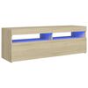 vidaXL TV Cabinet Sonoma oak Engineered wood LED TV Cabinet Rectangular