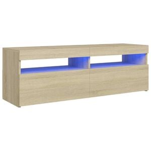 vidaXL TV Cabinet Sonoma oak Engineered wood LED TV Cabinet Rectangular