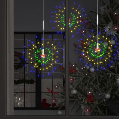 vidaXL Outdoor Christmas Firework Lights 10 pcs Multicolor 7.9"1400 LEDs