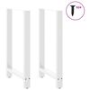 vidaXL Coffee Table Leg Set of 2 White Powder-coated steel Medium