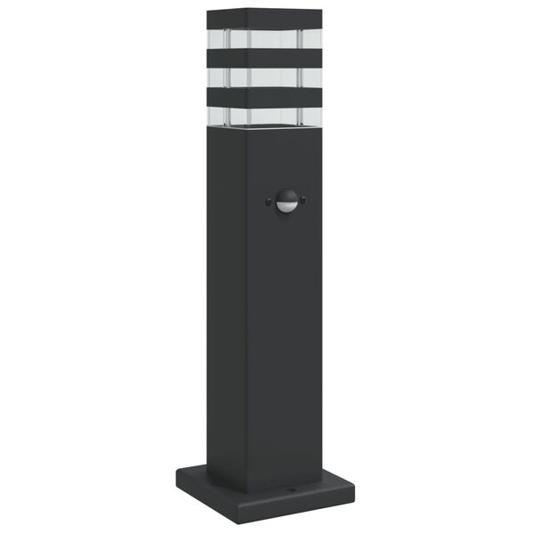 vidaXL Outdoor Floor Lamp Black Die-cast Aluminum, Polycarbonate
