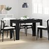vidaXL Dining Table Black oak Engineered wood Medium Durable